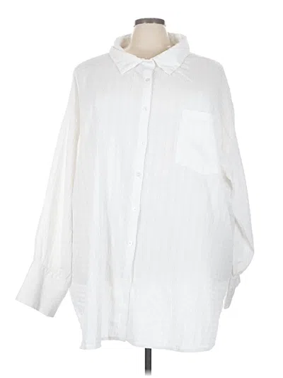Pre-owned Boohoo 3/4 Sleeve Blouse In White