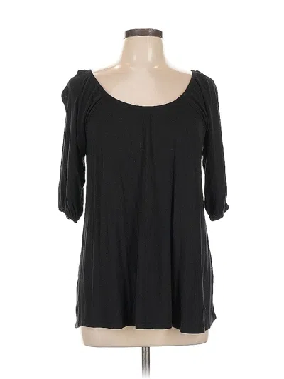 Pre-owned Boohoo 3/4 Sleeve T-shirt In Black