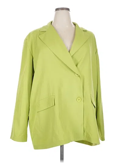 Boohoo Blazer Jacket In Green