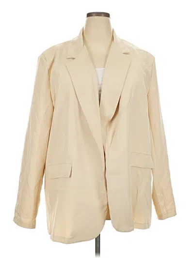 Pre-owned Boohoo Blazer Jacket In Ivory