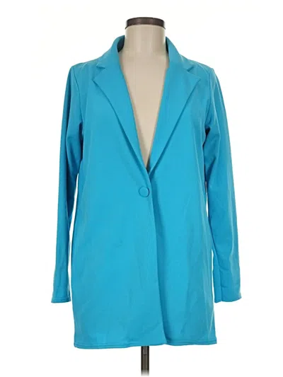 Pre-owned Boohoo Blazer Jacket In Teal
