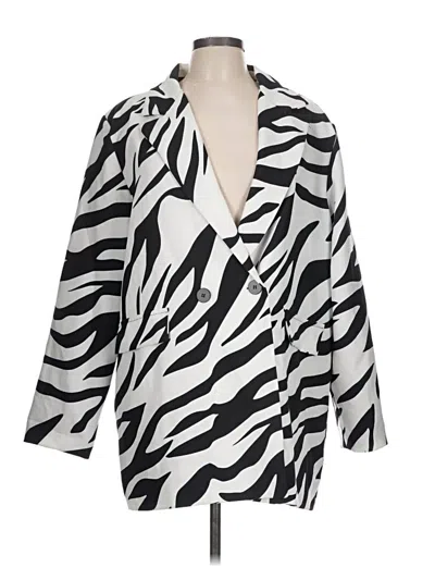 Pre-owned Boohoo Blazer Jacket In White