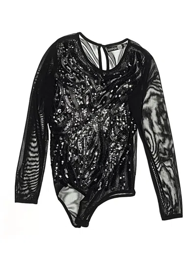 Pre-owned Boohoo Bodysuit In Black