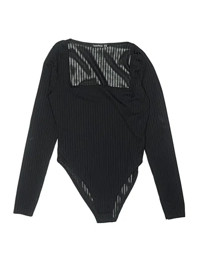 Pre-owned Boohoo Bodysuit In Black