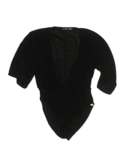 Pre-owned Boohoo Bodysuit In Black