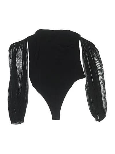 Pre-owned Boohoo Bodysuit In Black