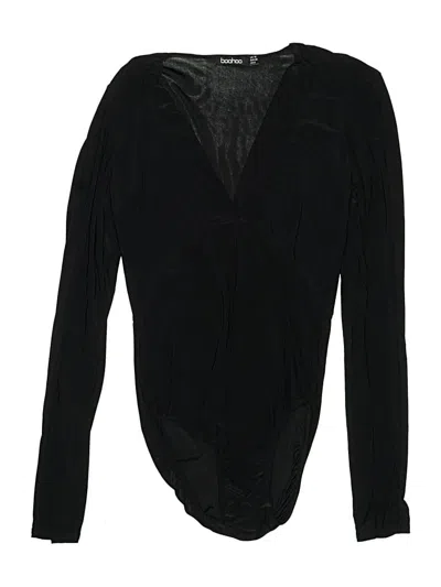 Pre-owned Boohoo Bodysuit In Black