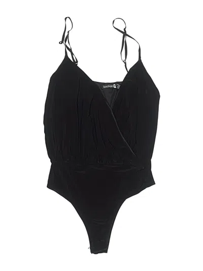 Pre-owned Boohoo Bodysuit In Black
