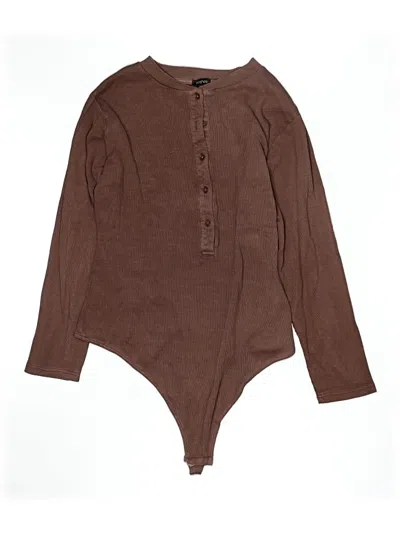Pre-owned Boohoo Bodysuit In Brown