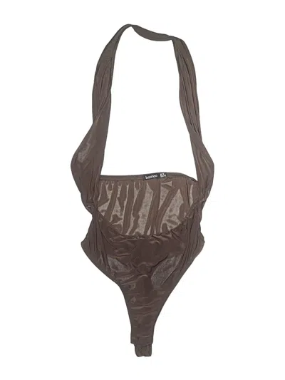 Pre-owned Boohoo Bodysuit In Brown
