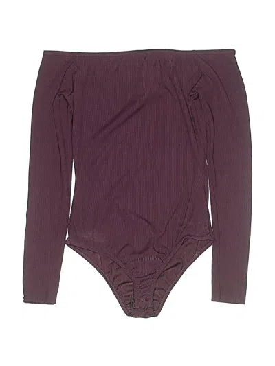 Pre-owned Boohoo Bodysuit In Burgundy