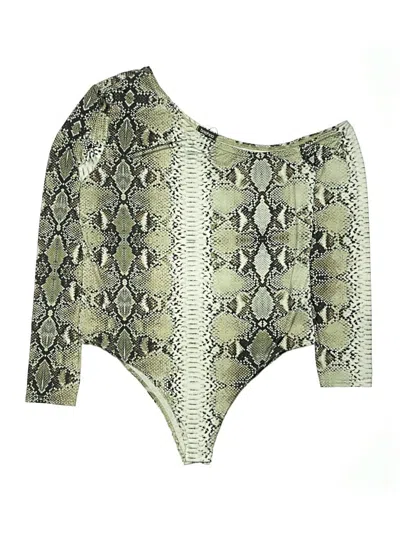 Pre-owned Boohoo Bodysuit In Green