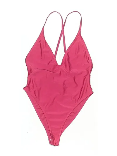 Pre-owned Boohoo Bodysuit In Pink