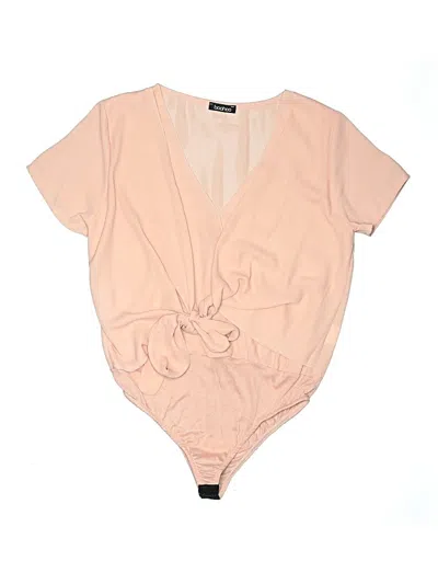 Pre-owned Boohoo Bodysuit In Pink