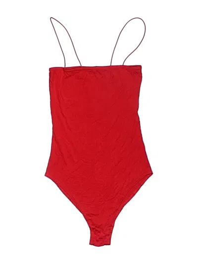 Pre-owned Boohoo Bodysuit In Red