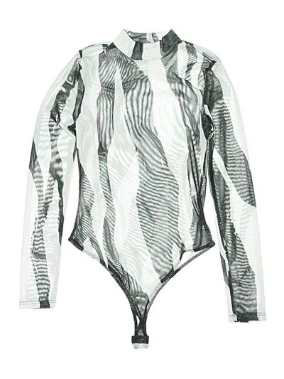 Pre-owned Boohoo Bodysuit In Silver