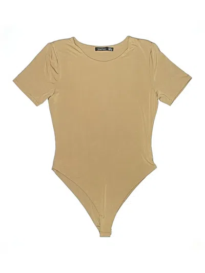 Pre-owned Boohoo Bodysuit In Tan