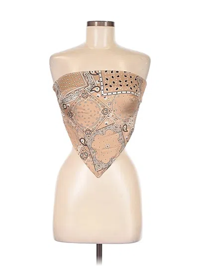 Pre-owned Boohoo Bodysuit In Tan