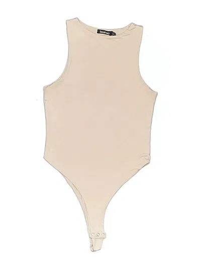 Pre-owned Boohoo Bodysuit In Tan