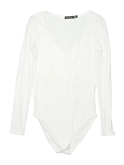 Pre-owned Boohoo Bodysuit In White