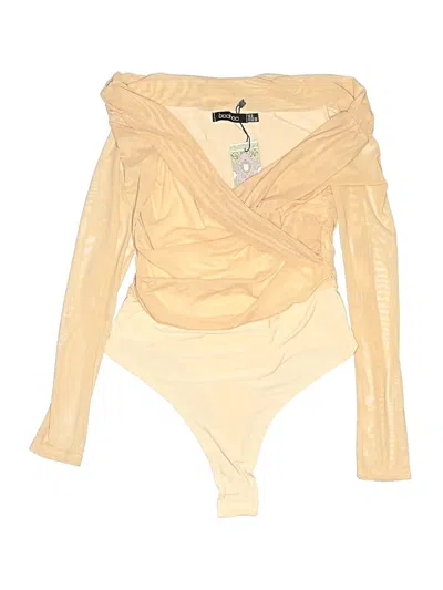 Pre-owned Boohoo Bodysuit In Yellow
