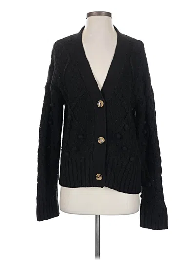 Pre-owned Boohoo Cardigan Sweater In Black