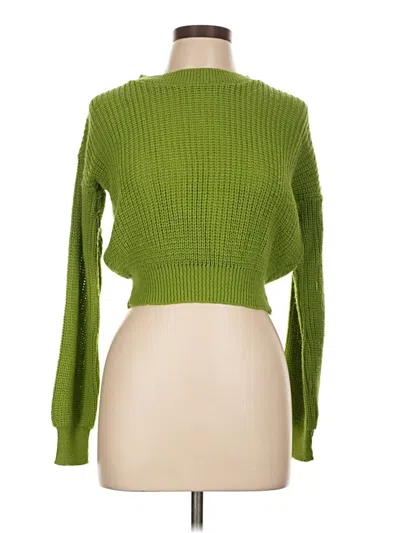 Pre-owned Boohoo Cardigan Sweater In Green