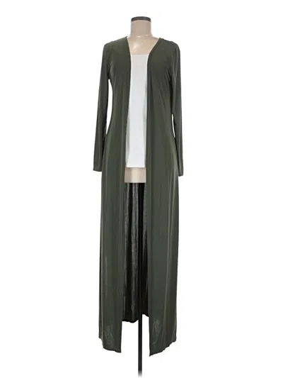 Pre-owned Boohoo Cardigan Sweater In Green