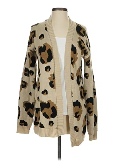 Pre-owned Boohoo Cardigan Sweater In Tan