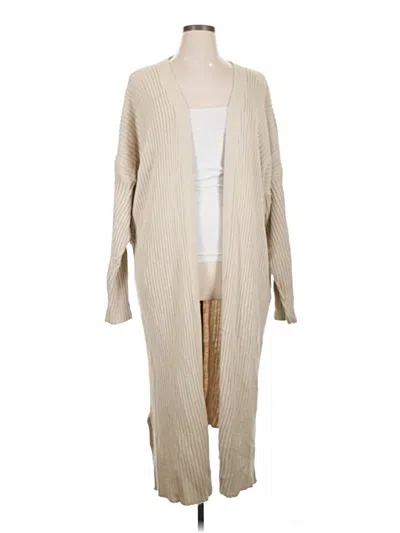 Pre-owned Boohoo Cardigan Sweater In Tan