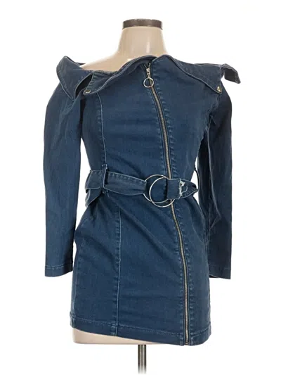 Pre-owned Boohoo Casual Dress In Blue