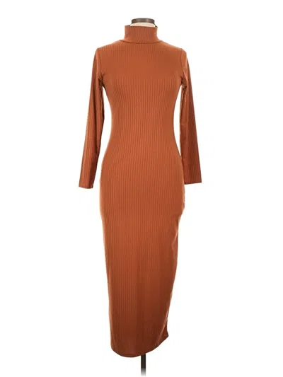 Pre-owned Boohoo Casual Dress In Brown