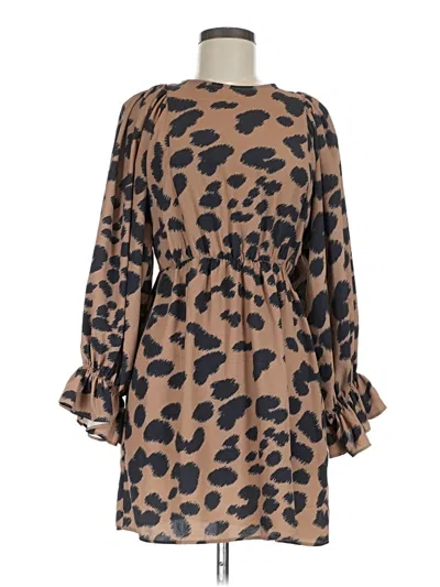 Pre-owned Boohoo Casual Dress In Brown