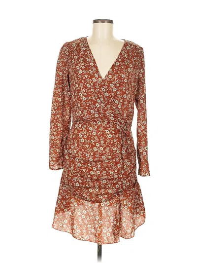 Pre-owned Boohoo Casual Dress In Brown