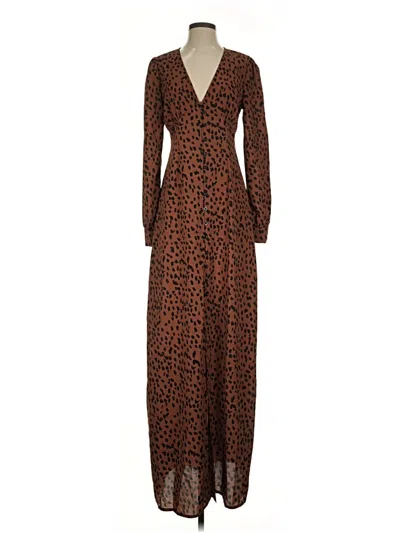 Pre-owned Boohoo Casual Dress In Brown