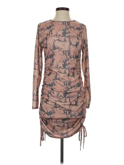 Pre-owned Boohoo Casual Dress In Brown