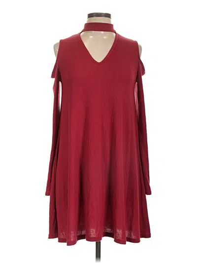 Pre-owned Boohoo Casual Dress In Burgundy