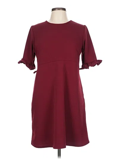 Pre-owned Boohoo Casual Dress In Burgundy