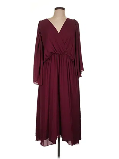 Pre-owned Boohoo Casual Dress In Burgundy