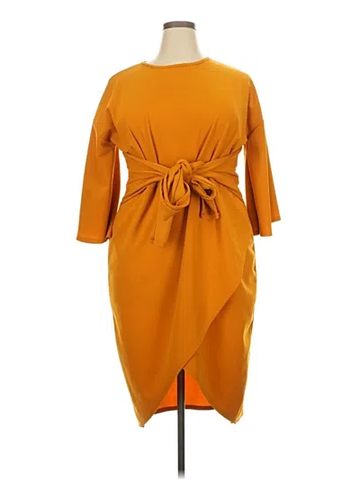 Pre-owned Boohoo Casual Dress In Orange