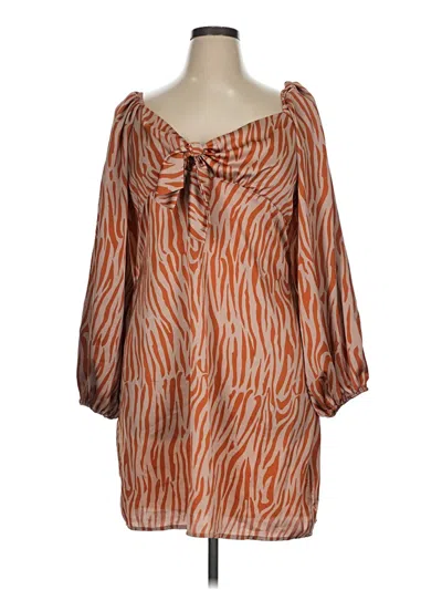 Pre-owned Boohoo Casual Dress In Orange