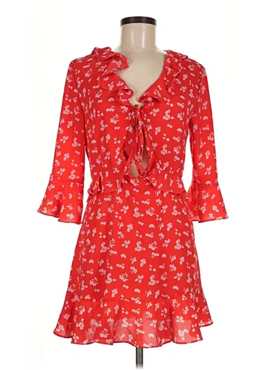 Pre-owned Boohoo Casual Dress In Red