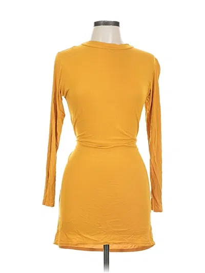 Pre-owned Boohoo Casual Dress In Yellow
