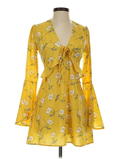 Pre-owned Boohoo Casual Dress In Yellow
