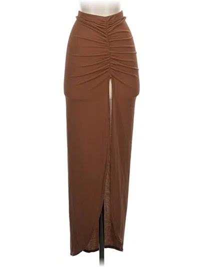 Pre-owned Boohoo Casual Skirt In Brown