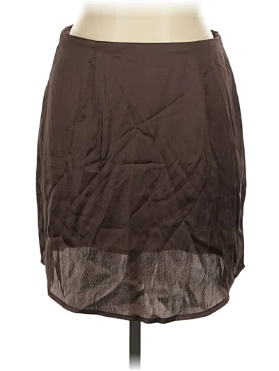 Pre-owned Boohoo Casual Skirt In Brown