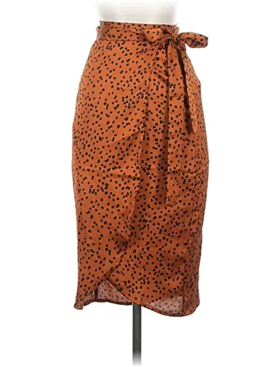 Pre-owned Boohoo Casual Skirt In Orange