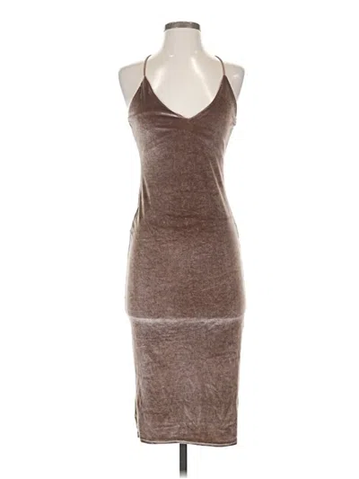 Pre-owned Boohoo Cocktail Dress In Brown