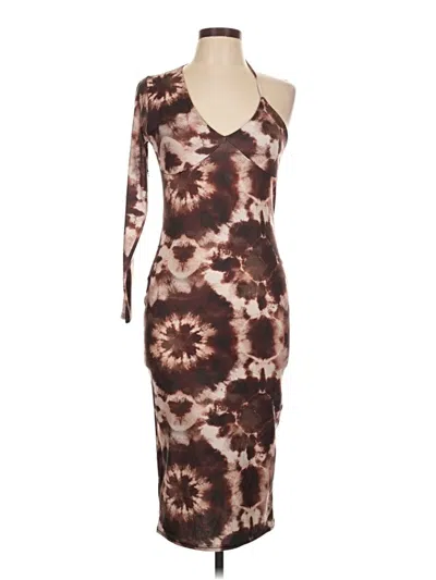Pre-owned Boohoo Cocktail Dress In Brown