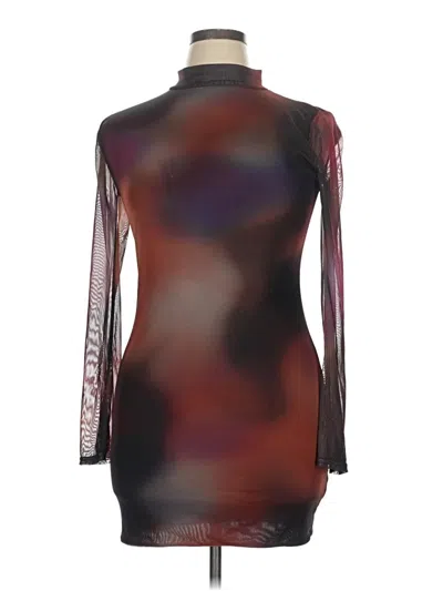 Pre-owned Boohoo Cocktail Dress In Burgundy